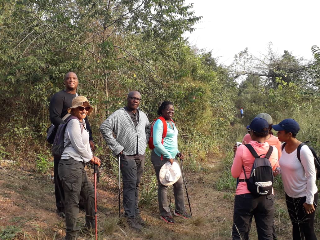 Tsenku hikers on a mountain